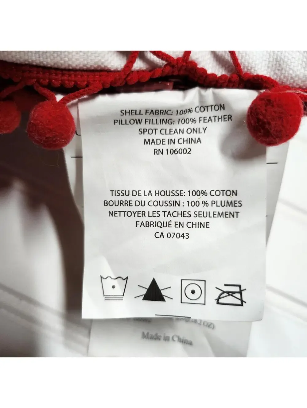 Cynthia Rowley 20x20 Eat Drink & Be Cozy Christmas Pillow Feather Fill